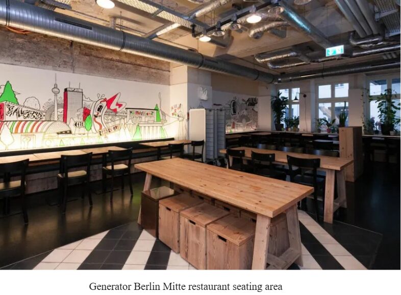 Generator Berlin Mitte restaurant seating area
