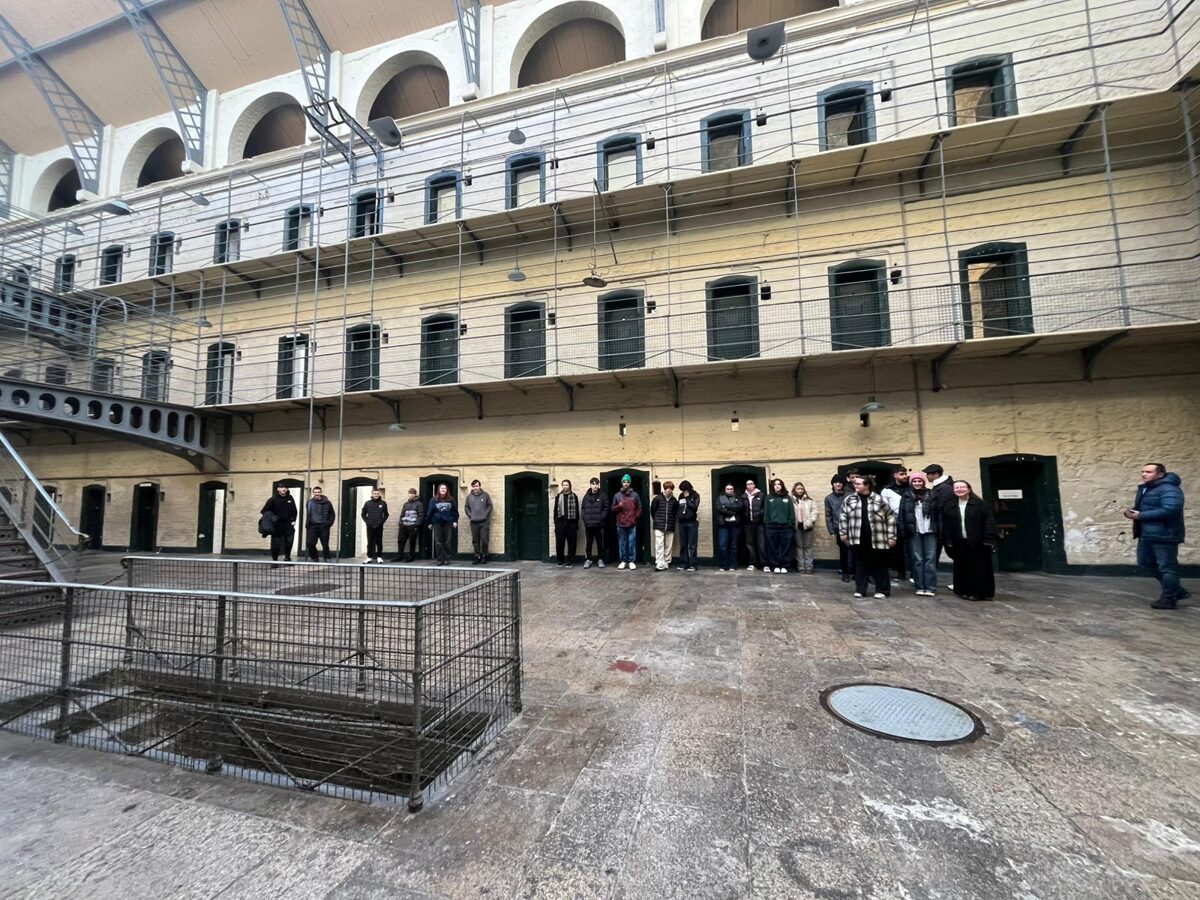 Students engaging with history at Kilmainham
